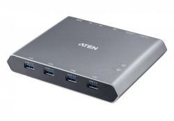 US3311 — 2-портовый 4K DisplayPort USB-C KVM док-переключатель с функцией сквозной передачи питания