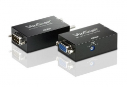 VE022-AT-G — Мини видео-удлинитель по кабелю Cat 5 и интерфейсами передачи звука, VGA (1280 x 1024@150м)